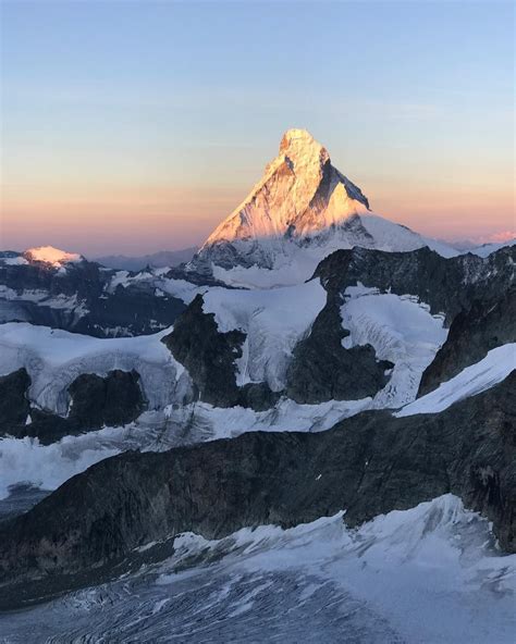 The Matterhorn Bathed In Alpenglow This Morning As Dannyuhlmann And I