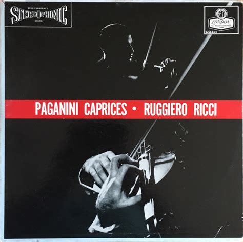 Ruggiero Ricci Paganini Caprices 1960 Ed1 Vinyl Discogs