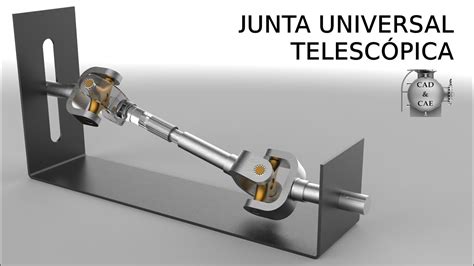Junta Universal Telescópica Cardán Solidworks Youtube