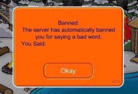 Template Fake Club Penguin Bans Know Your Meme