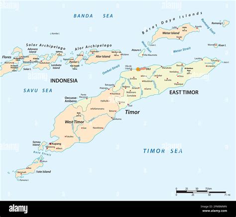 Map Of Timor Island East Timor And Indonesia Stock Vector Image And Art
