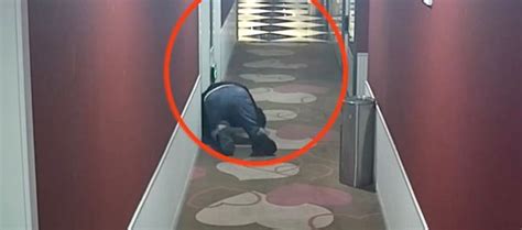 Pervert Filmed Crawling On Hotel Corridor To Hear Couples Having Sex In