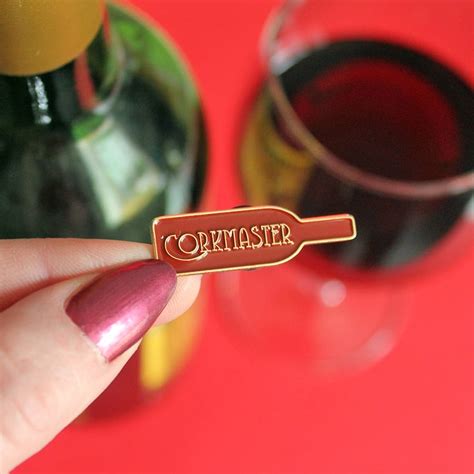 Corkmaster Wine Bottle Enamel Pin Burgundy Or Green Wine Etsy