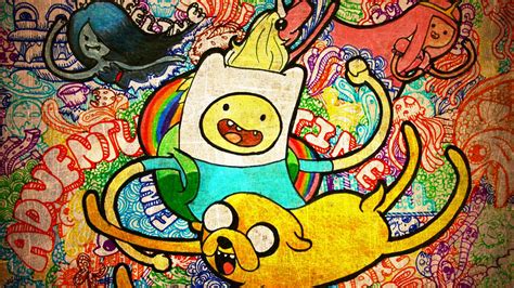 Desktop Wallpaper Adventure Time Finn And Jake Graffiti Colorful