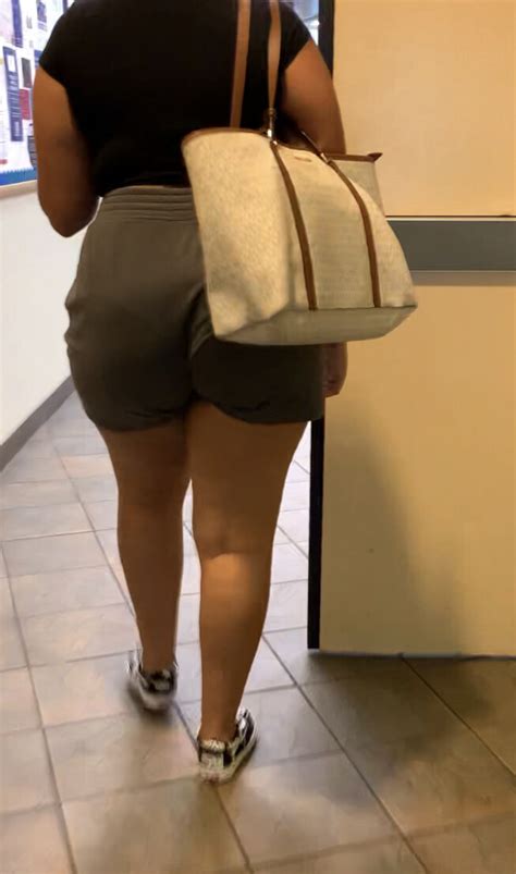 Short Shorts Wedgie Vpl And Thigh Tattoo On Display For Bbw Lovers Short Shorts