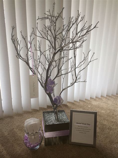 Silver And Purple Wedding Wish Tree Allow Your Guests To Send Love To