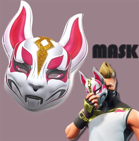 Fortnite Game Drift Cosplay Face Full Plastic Mask Fox Animal Full Head
