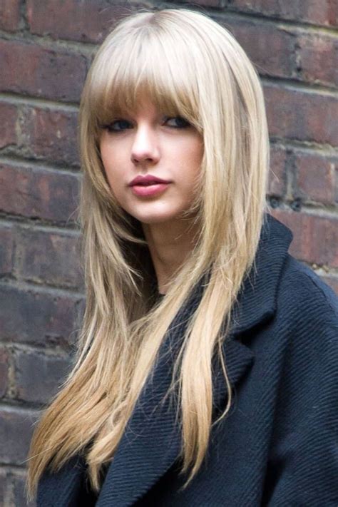 Soft Blunt Bangs Taylor Swift Haircut Hair Styles Taylor Swift Hair
