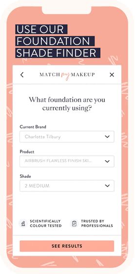 Match My Makeup Scientific Foundation Shade Finding Tool