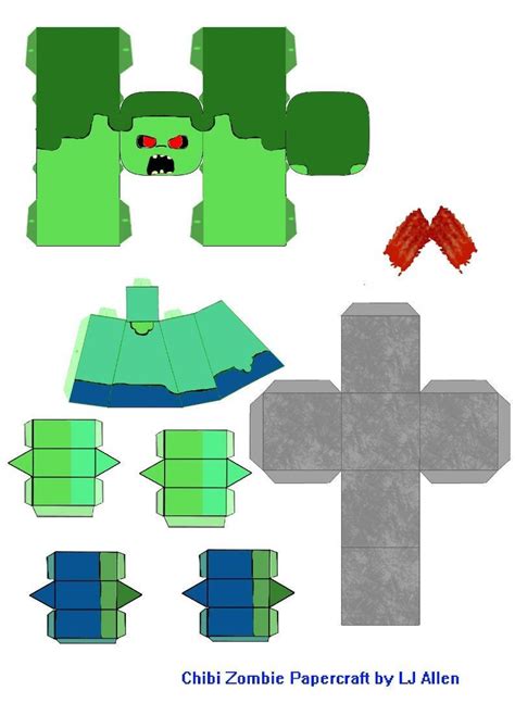 11free Minecraft Papercraft Mini Cookie Monster Joepisco