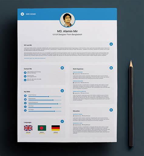 Design a printable resume online with crello in minutes. 50+ Beautiful Free Resume (CV) Templates in Ai, Indesign ...
