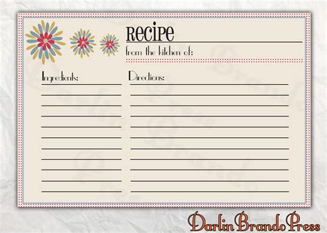 Pin By Irma Kuhn On Recipe Card Recipe Template For Word Recipe