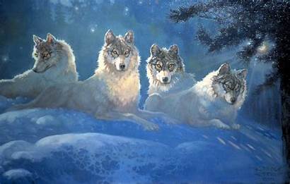 Native Wolf American Wolves Artwork Wood Spirits