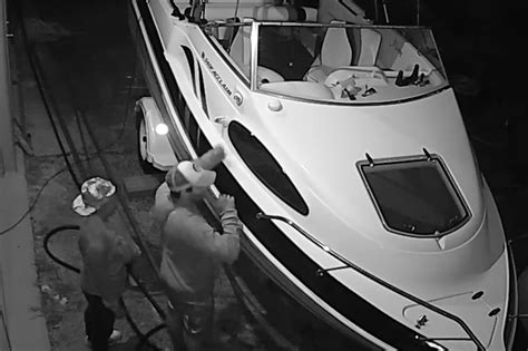 thieves caught on camera having sex romp in stolen boat