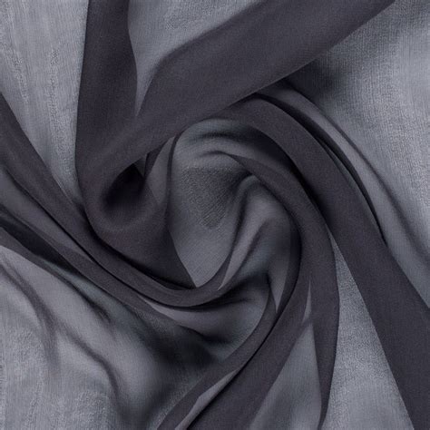 Deep Charcoal Silk Wide Chiffon Silk Chiffon Fabric Mood Fabrics
