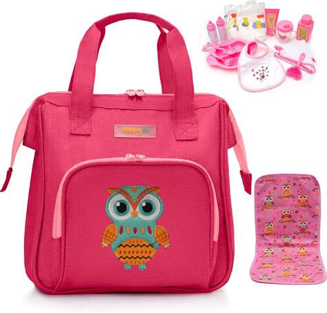 Happyvk Baby Doll Diaper Bag With Doll Changing Pad And