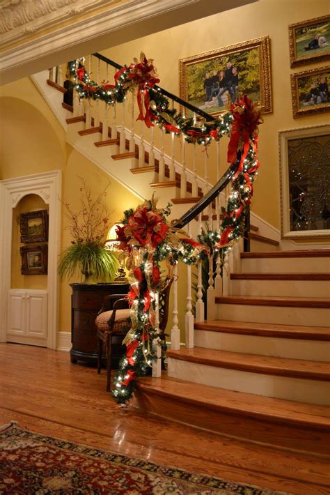 stunning christmas staircase decorations godfather style