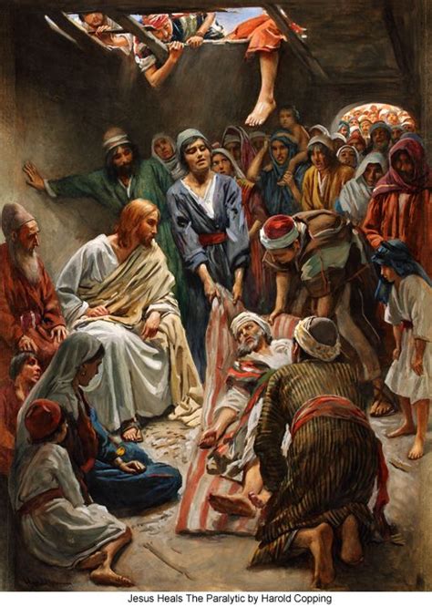 Jesus Heals Paralytic Bible Pictures Jesus Painting Jesus Heals