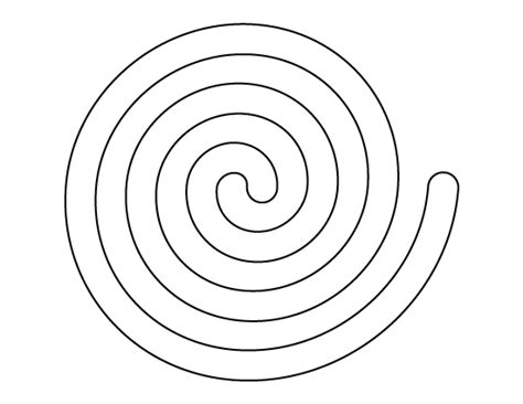 Spiral pattern. Use the printable outline for crafts, creating stencils