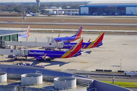 Tampa Tpa Airport Southwest Airplane Editorial Image Image Of Florida