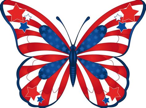 Red White And Blue Butterfly 1000x741 Patriotic Pictures 4th Of July
