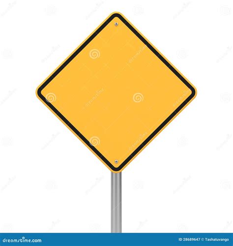 Road Sign In Diamond Shape Stock Illustration Illustration Of