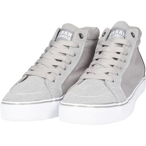 Buy Urban Classics High Canvas Sneaker Shoes Grey