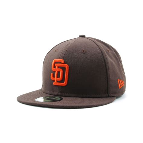 New Era San Diego Padres Cooperstown 59fifty Cap In Brown For Men