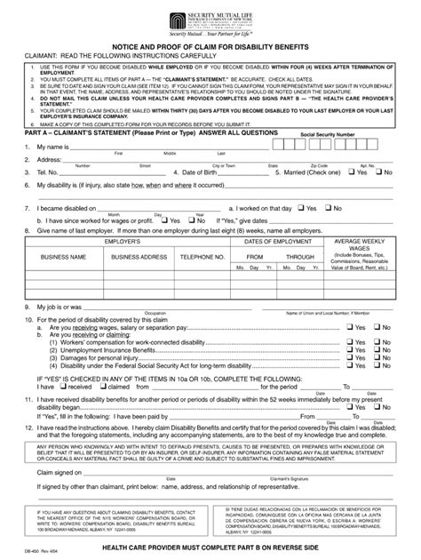 Ny Form Disability Fill Out And Sign Printable Pdf Template