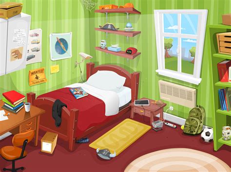 Some Kid Or Teenager Bedroom 267847 Vector Art At Vecteezy