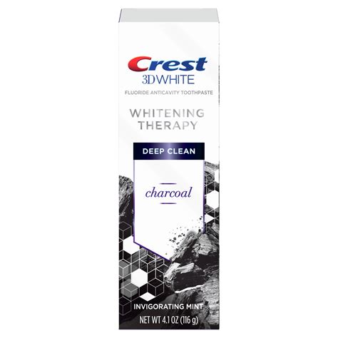 Crest 3d White Whitening Therapy Charcoal Deep Clean Fluoride