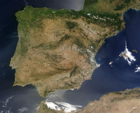 Nasa Visible Earth Spain And Portugal