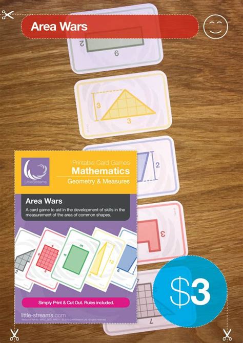 Math game time's free games, worksheets, and videos provide seventh graders with multiple practice opportunities. Area Card Game | 7th grade math, Math resources, Teaching ...