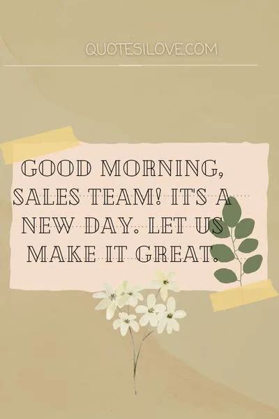 Good Morning Quotes For Sales Team