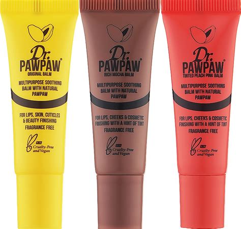 Dr PAWPAW Mini Nude Trio Collection Set baume à lèvres 3x10ml