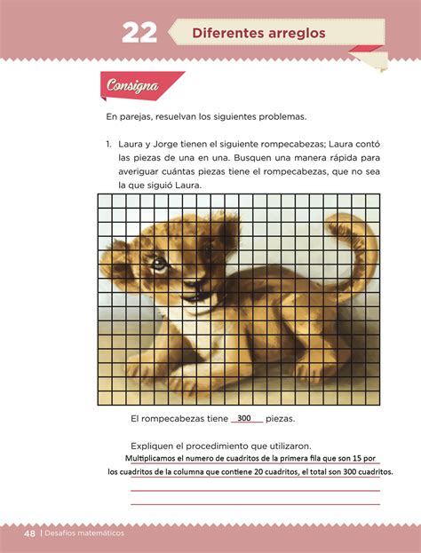 Descarga la guía del docente de matemáticas, documento donde encontrarás las respuestas de los ejercicios (solucionario) del libro de estudiantes de primero, segundo, tercero. Diferentes arreglos - Bloque II - Lección 22 ~ Apoyo Primaria