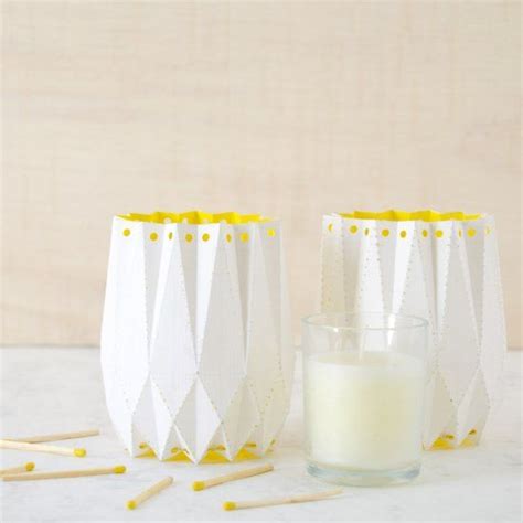 Make A Paper Candle Holder Steps In Spanish Paper Candle Holders