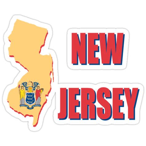 New Jersey State Flag Stickers By Peteroxcliffe Redbubble