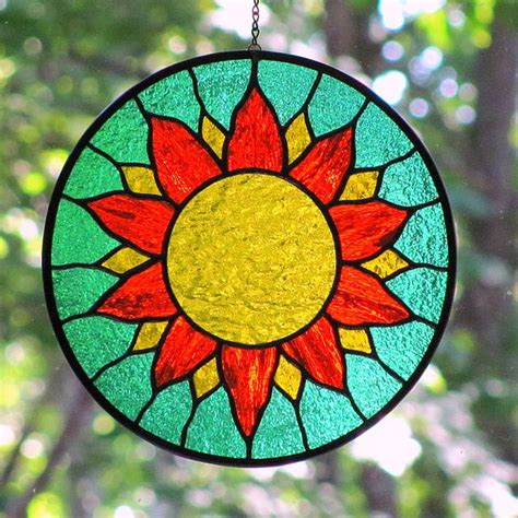 Stained Glass Yellow Orange Sun Stained Glass Diy Stained Glass Candles Stained Glass Crafts