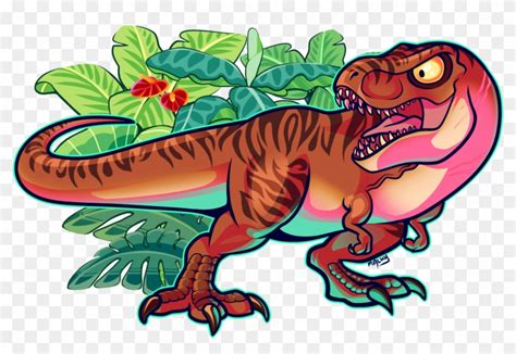 Jurassic World Clipart Jrassic Tiranosaurio Rex Dibujo A Color Hd Png Download 1273x795