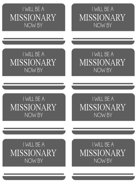 Missionary Name Tag Printable Printable World Holiday