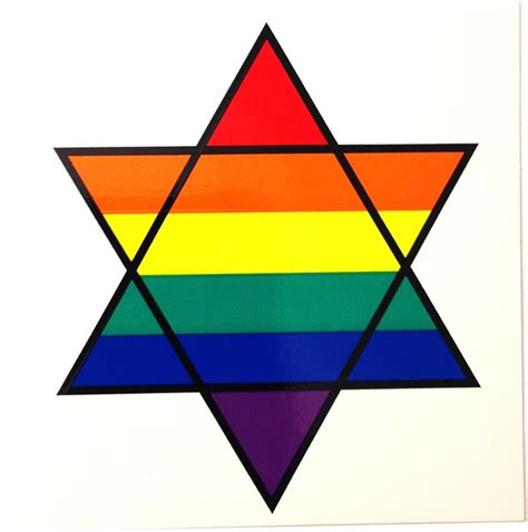 Rainbow Star Of David Sticker Qx Shop