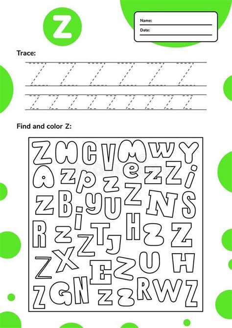 Trace Letter Worksheet A4 For Kids Preschool And School Age Game For