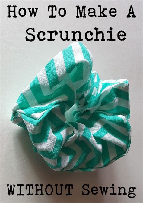 In that way, you can make necessary changes according to the. How To Make A Scrunchie Without Sewing | Diy hair ...