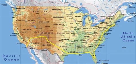 Map United States West Coast Direct Map