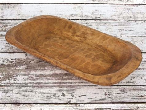 Large Wood Hand Carved Dough Bowl Rustic Farmhouse - Etsy