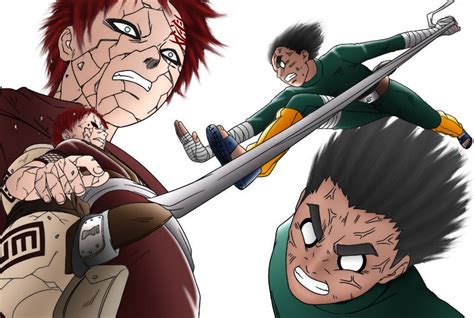 Rock Lee Vs Gaara Anime Fight Animation Fight Anime