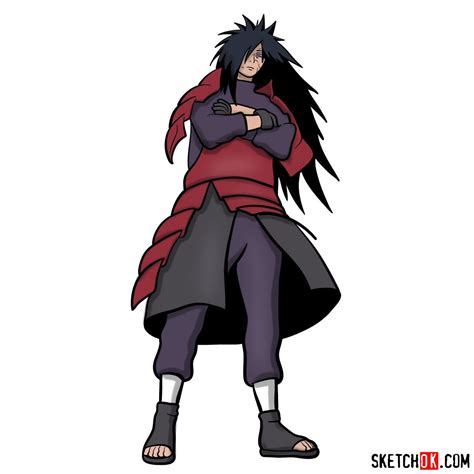 How To Draw Madara Uchiha From Naruto Anime Sketchok Easy Drawing Guides