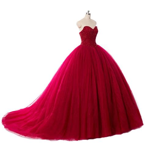 Red Ball Gown Prom Dresses Ball Gown Quinceanera Dresses Ball Gown Wedding Dress Bridal Gown