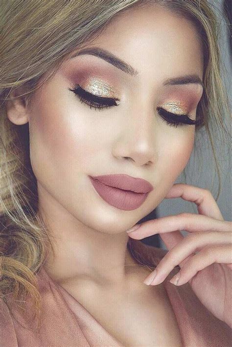 45 top rose gold makeup ideas to look like a goddess gold wedding makeup gold makeup looks